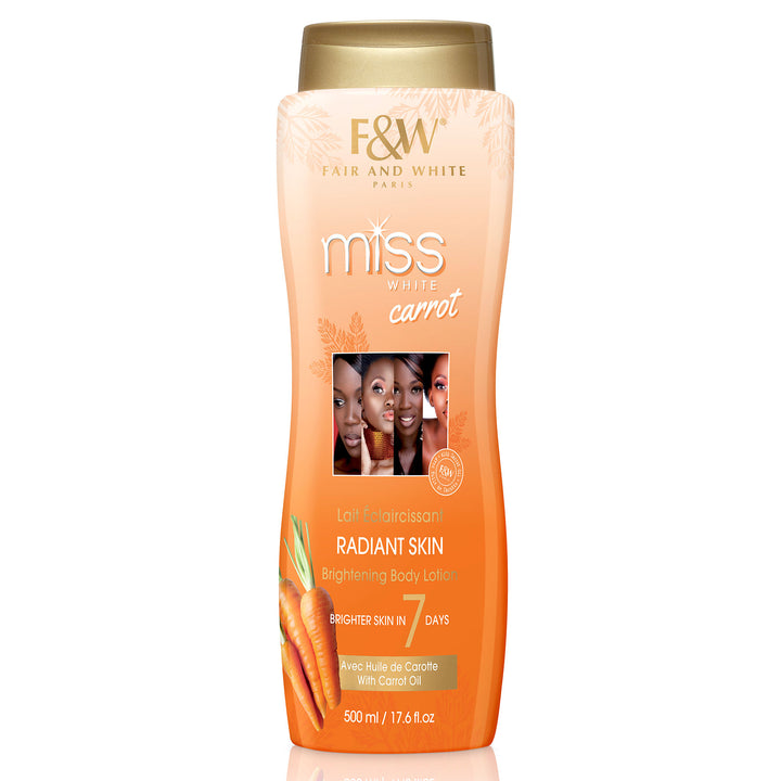 Miss White Carrot Brightening Body Lotion Mitchell Brands - Mitchell Brands - Skin Lightening, Skin Brightening, Fade Dark Spots, Shea Butter, Hair Growth Products