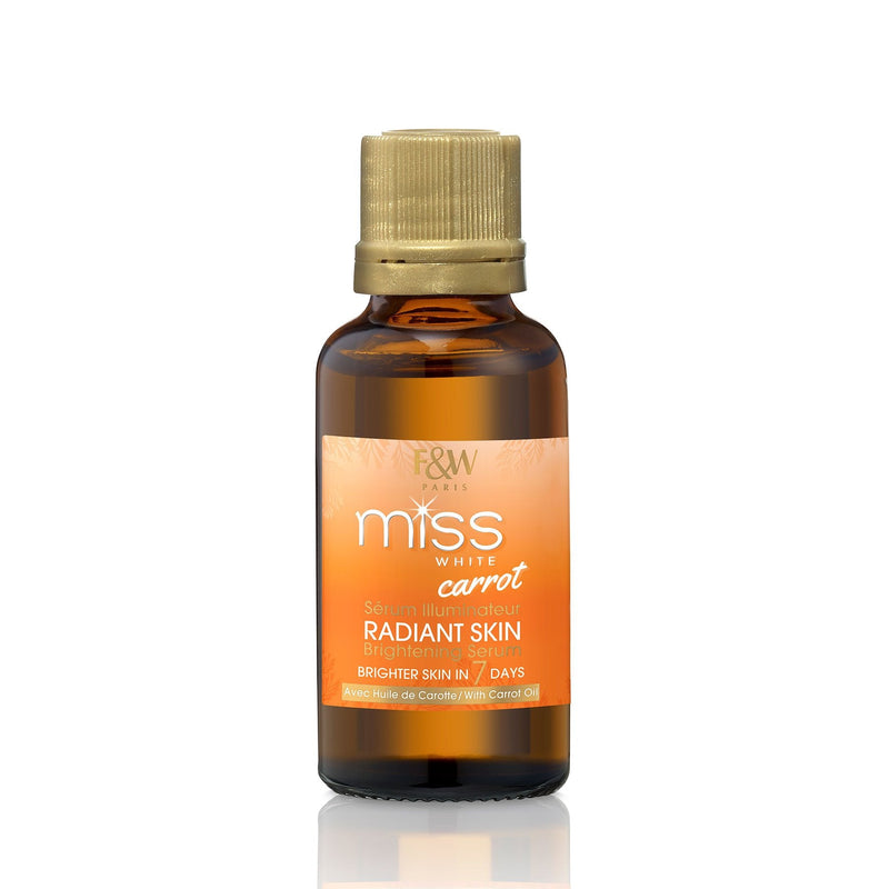 Fair and White Miss White Carrot Brightening Serum - 1 Fl oz / 30 ml Mitchell Brands - Mitchell Brands - Skin Lightening, Skin Brightening, Fade Dark Spots, Shea Butter, Hair Growth Products