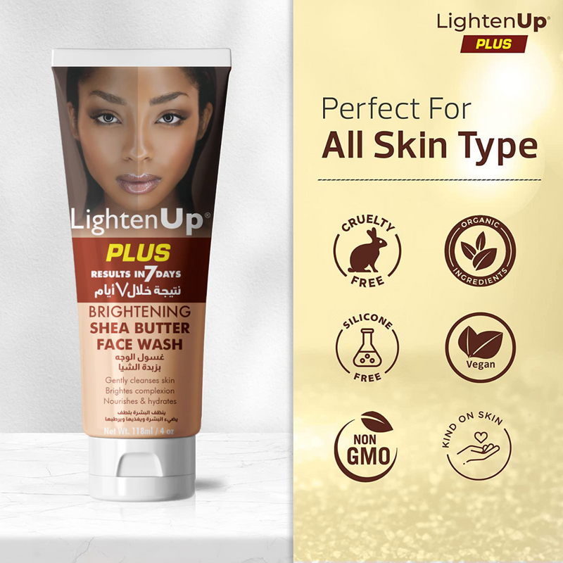 LightenUp Face Wash 4 oz Mitchell Brands - Mitchell Brands - Skin Lightening, Skin Brightening, Fade Dark Spots, Shea Butter, Hair Growth Products
