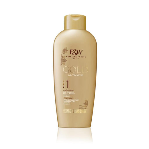Fair and White Gold Argan Shower Gel 1000ml Fair & White - Mitchell Brands - Skin Lightening, Skin Brightening, Fade Dark Spots, Shea Butter, Hair Growth Products