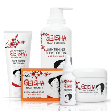 Geisha Beauty Secret Bundle Mitchell Brands - Mitchell Brands - Skin Lightening, Skin Brightening, Fade Dark Spots, Shea Butter, Hair Growth Products