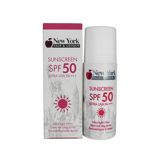 New York Fair & Lovely Sunscreen SPF 50 90ml New York Fair & Lovely - Mitchell Brands - Skin Lightening, Skin Brightening, Fade Dark Spots, Shea Butter, Hair Growth Products
