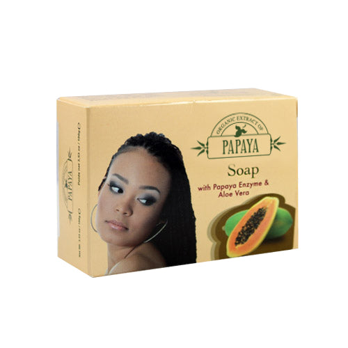 Organic Extract of Papaya Soap 80g FleurDeLis - Mitchell Brands - Skin Lightening, Skin Brightening, Fade Dark Spots, Shea Butter, Hair Growth Products