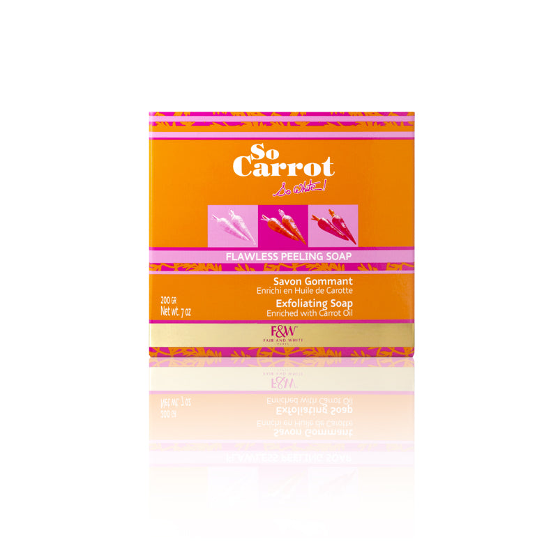 Fair & White So Carrot Exfoliating Soap 200g/ 7oz Fair & White So Carrot NEW - Mitchell Brands - Skin Lightening, Skin Brightening, Fade Dark Spots, Shea Butter, Hair Growth Products