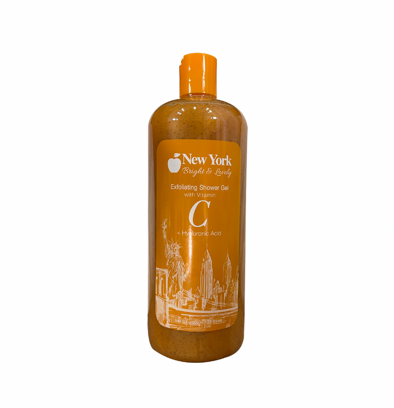 New York Bright & Lovely Exfoliating  Shower Gel 1000ml Mitchell Brands - Mitchell Brands - Skin Lightening, Skin Brightening, Fade Dark Spots, Shea Butter, Hair Growth Products
