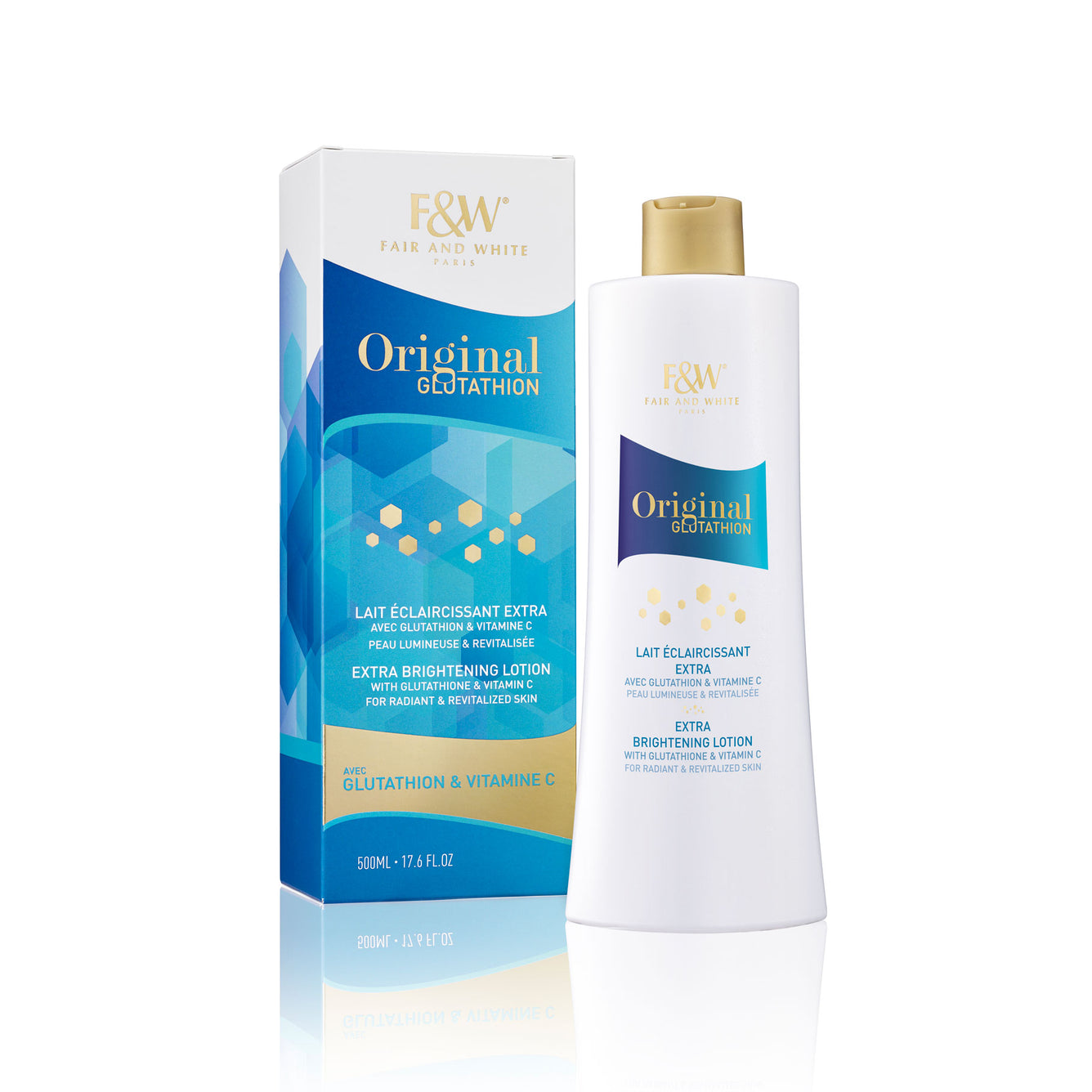 Original Glutathion Extra Brightening Body Lotion, Size: 500 mL, White Original Glutathion Extra Brightening Body Lotion, Size: 500 mL, White