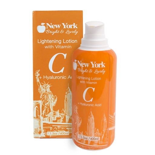 New York Bright & Lovely Lightening Lotion w Vitamin C and Hyaluronic Acid - 400ml / 13.5 Oz Mitchell Brands - Mitchell Brands - Skin Lightening, Skin Brightening, Fade Dark Spots, Shea Butter, Hair Growth Products