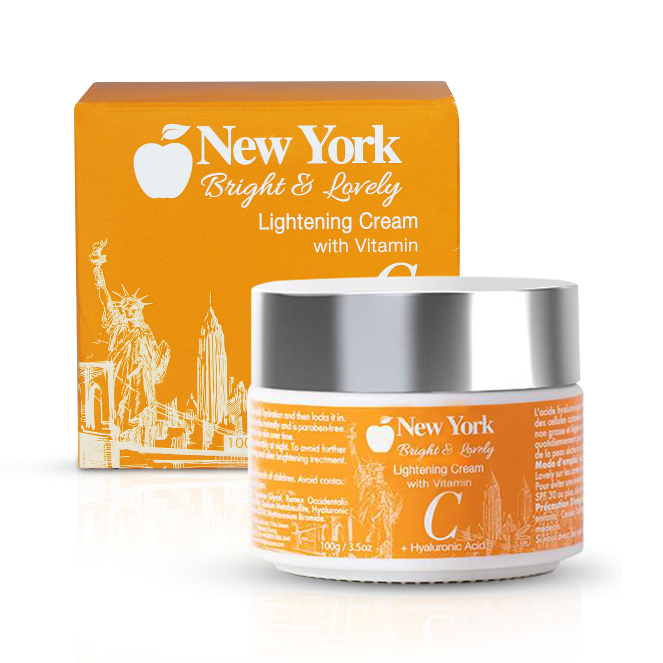 New York Bright & Lovely Lightening Cream with Vitamin C and Hyaluronic Acid - 100ml / 3.5 Oz Mitchell Brands - Mitchell Brands - Skin Lightening, Skin Brightening, Fade Dark Spots, Shea Butter, Hair Growth Products