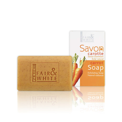 Fair & White Original Carrot Exfoliating Soap - For Instant Glowing Skin - 200g / 7 oz Fair & White Original - Mitchell Brands - Skin Lightening, Skin Brightening, Fade Dark Spots, Shea Butter, Hair Growth Products