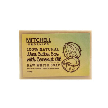 Mitchell Organics 100% Natural Shea Butter Bar With Coconut Oil African Black Soap - Mitchell Brands - Skin Lightening, Skin Brightening, Fade Dark Spots, Shea Butter, Hair Growth Products