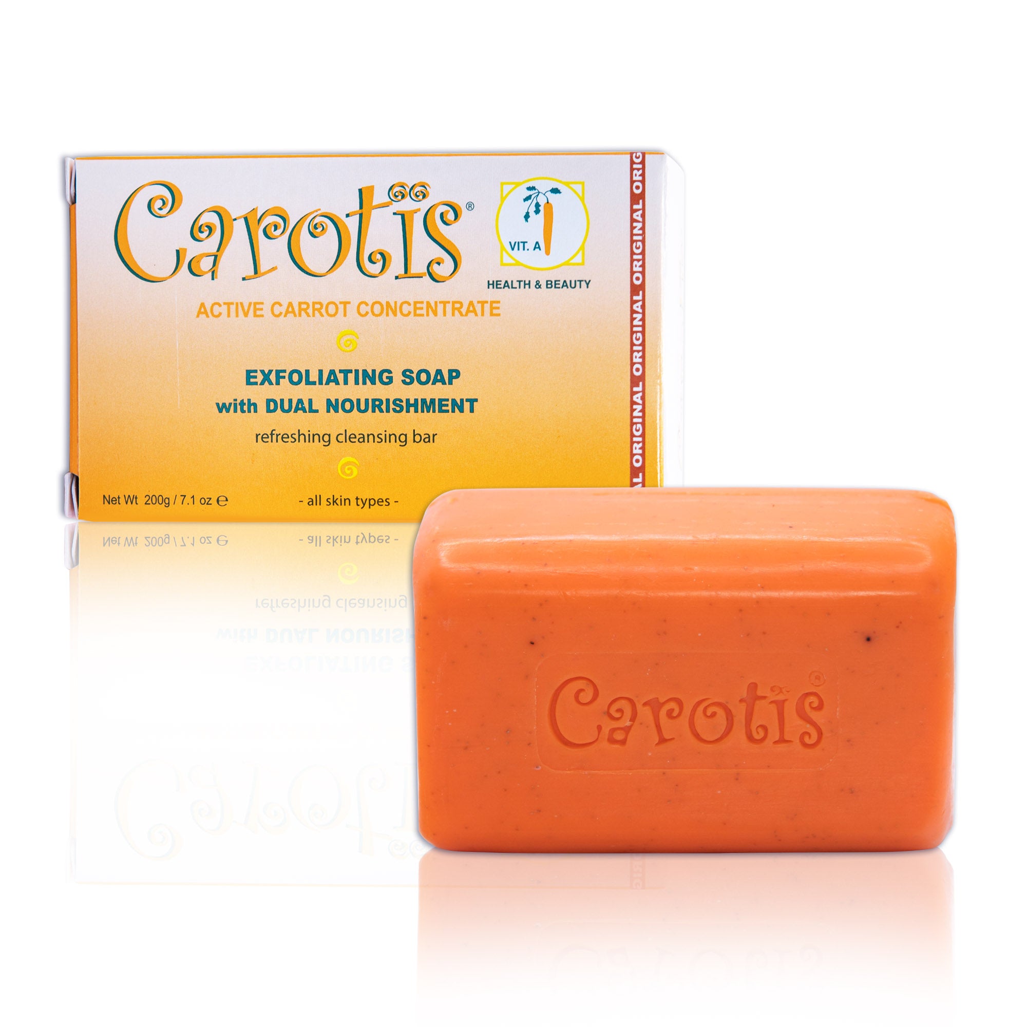Carotis Exfoliating Soap - 200g / 7 fl oz Carotis - Mitchell Brands - Skin Lightening, Skin Brightening, Fade Dark Spots, Shea Butter, Hair Growth Products